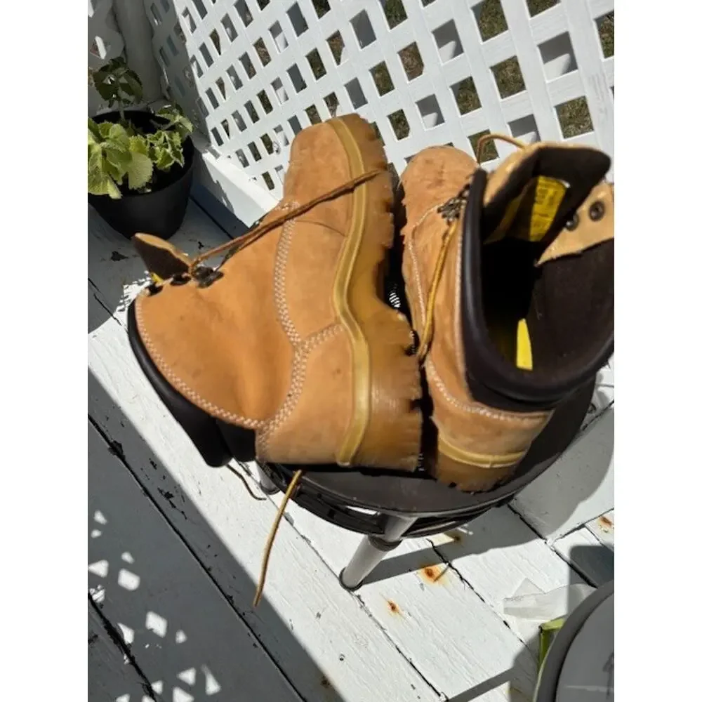 Herman Survivors Waterproof Mens 6 1/2 M Beige Steel Toe Lace Up Work Boots